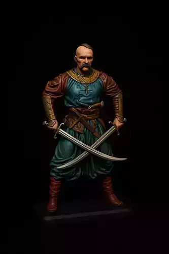 Ukrainian Cossack  High-Detail STL File for 3D Printing 