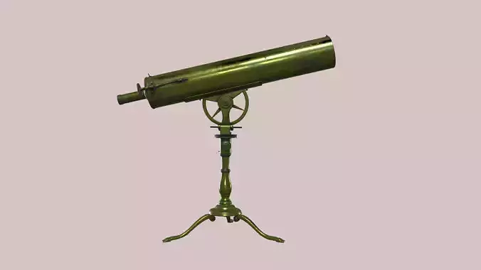 Gregorian Telescope 3D Model - Scientific Instrument