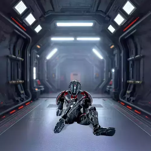 Futuristic Combat Robot model pack