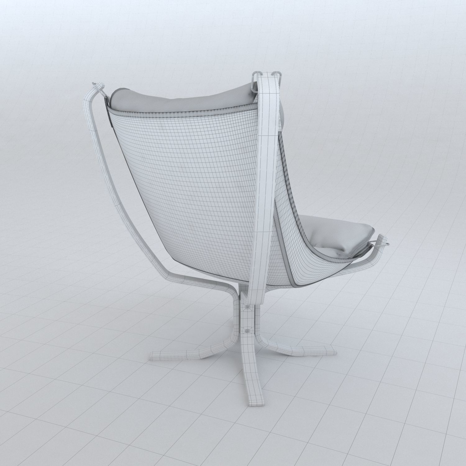 Falcon Chair by Sigurd Ressell 3D model_2