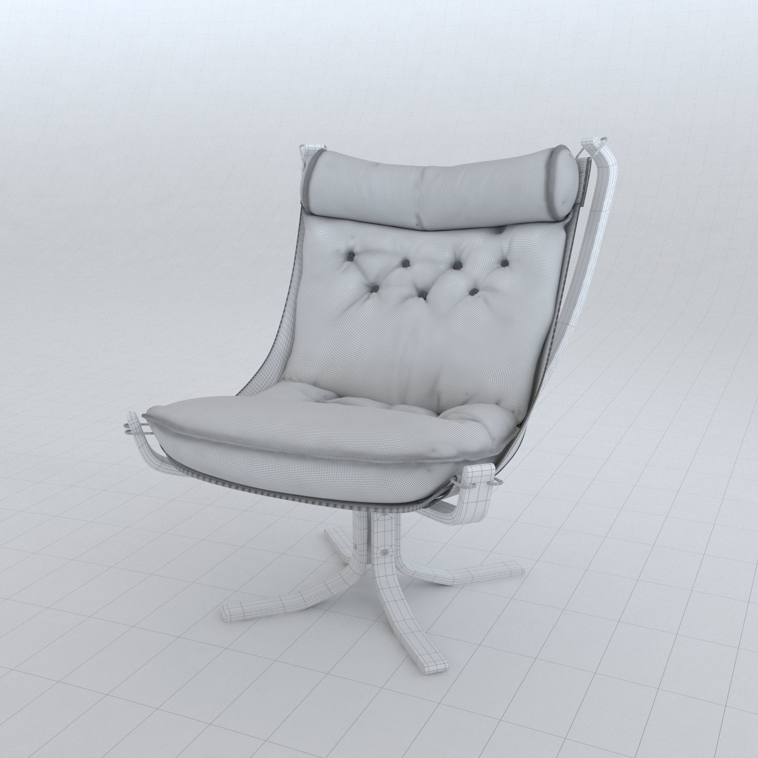 Falcon Chair by Sigurd Ressell 3D model_4