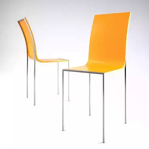 Orange Modern Chair 3D model