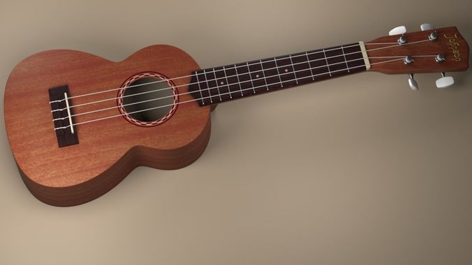 Ukulele wooden 3D model
