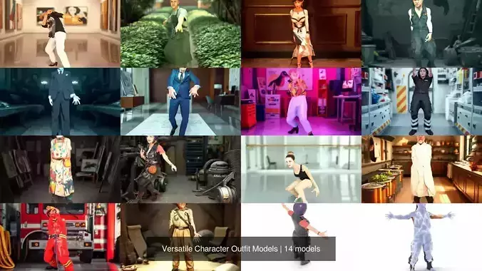 Versatile Character Outfit Models