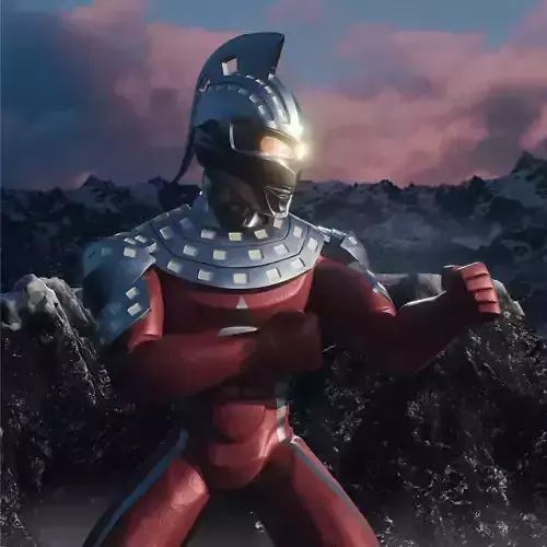 Ultraseven Stylized 3D Model