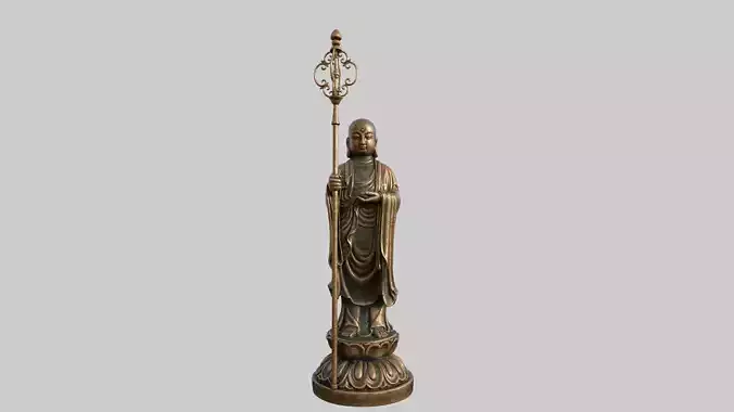 Buddha  sculpture statue hi poly
