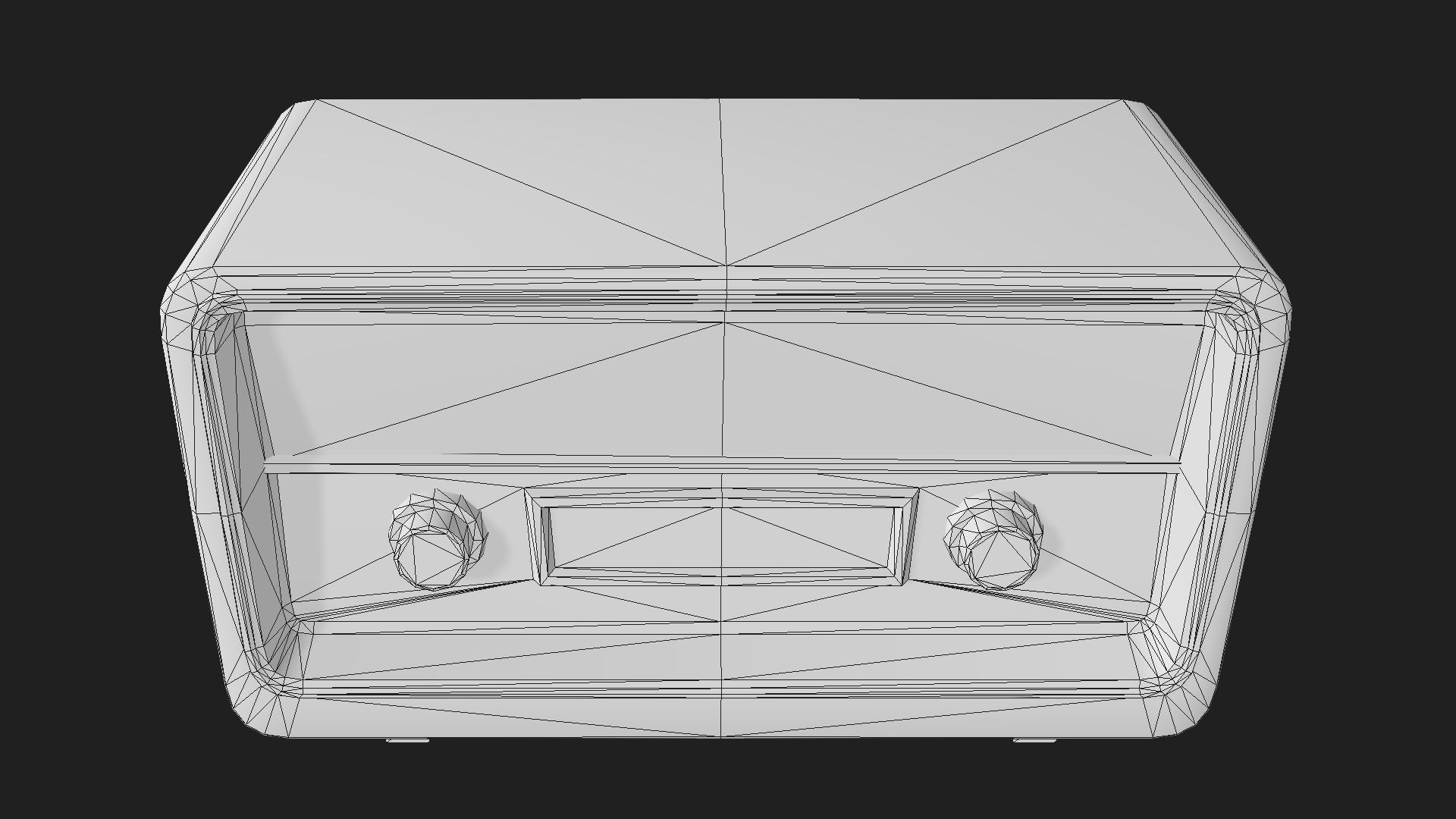 Retro Radio Low-poly 3D model_4