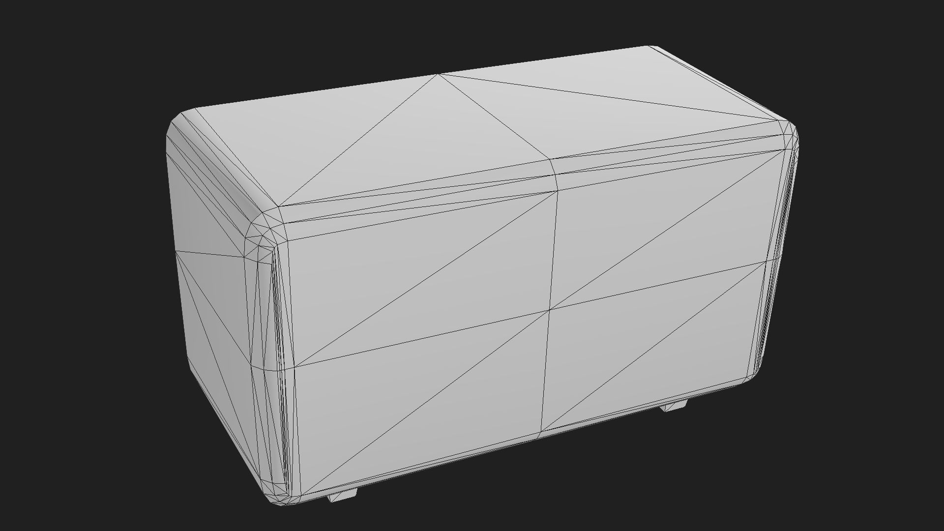 Retro Radio Low-poly 3D model_5