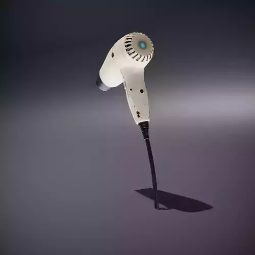 Vintage Cream Hairdryer model pack