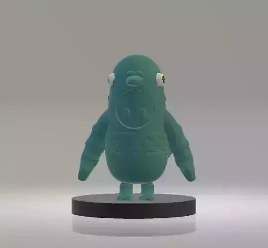 Green Pigeon Toy Cute 3D Printable Bird Model