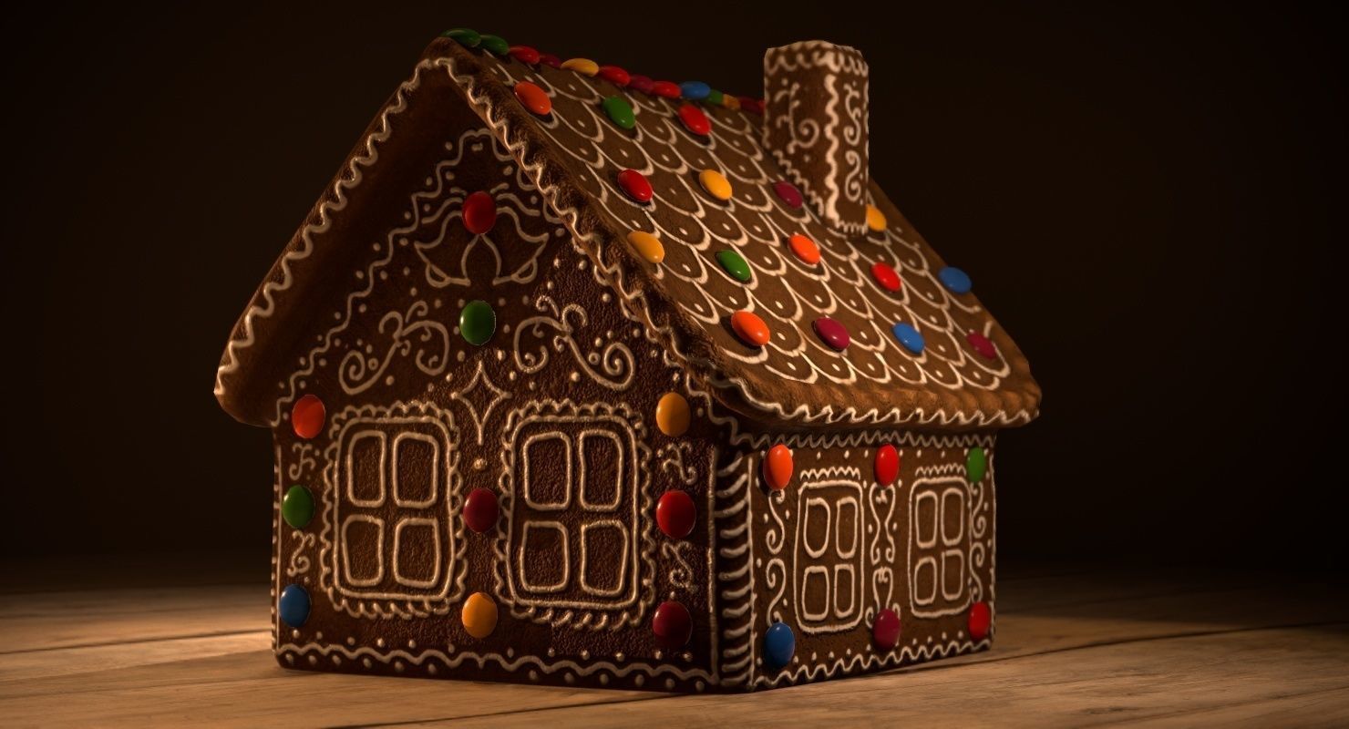 Gingerbread House 3D model_15