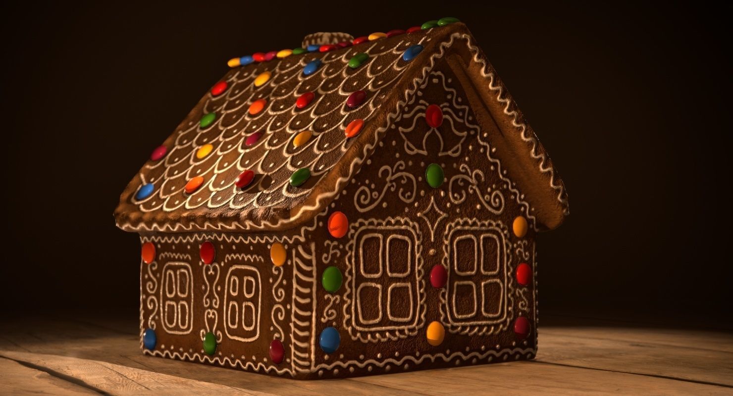 Gingerbread House 3D model_4