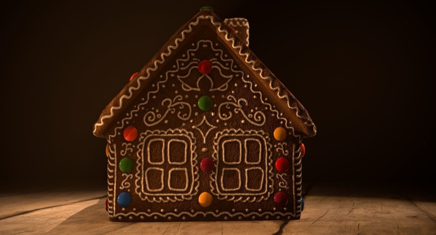 Gingerbread House 3D model_17