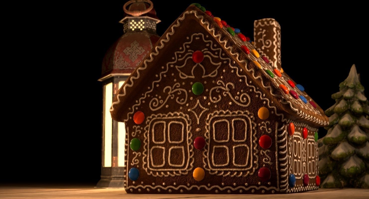 Gingerbread House 3D model_2