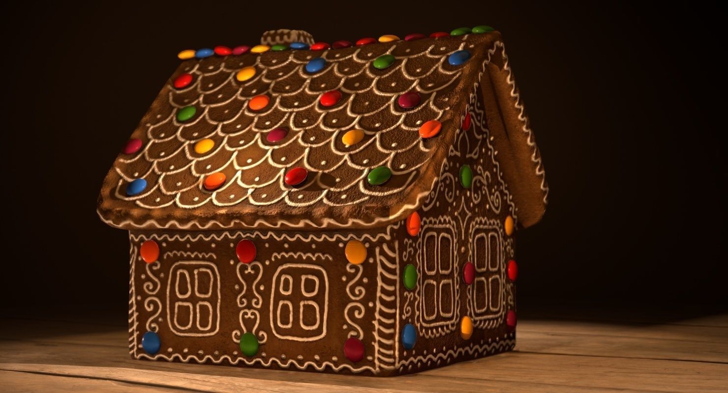 Gingerbread House 3D model_20