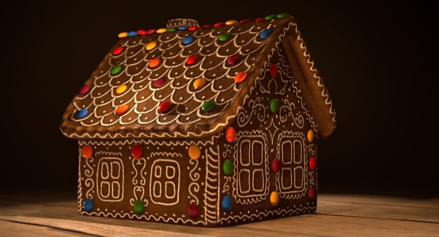 Gingerbread House 3D model_5