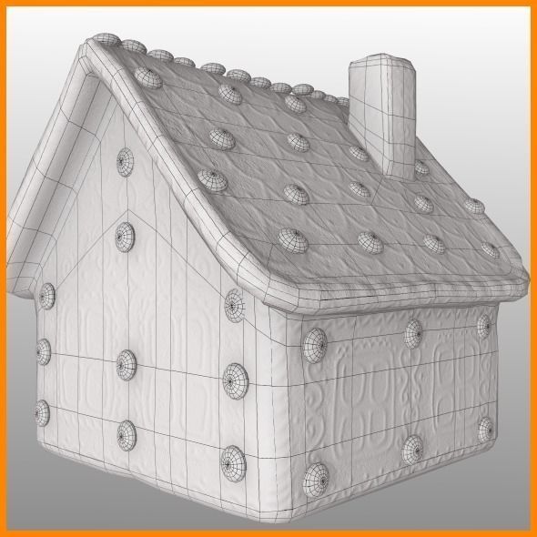 Gingerbread House 3D model_22