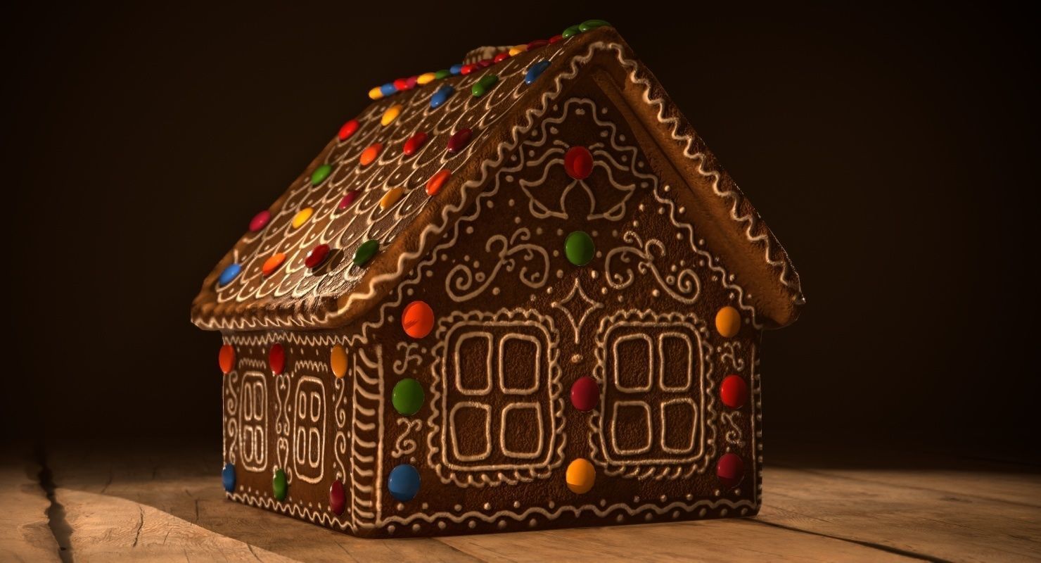 Gingerbread House 3D model_18