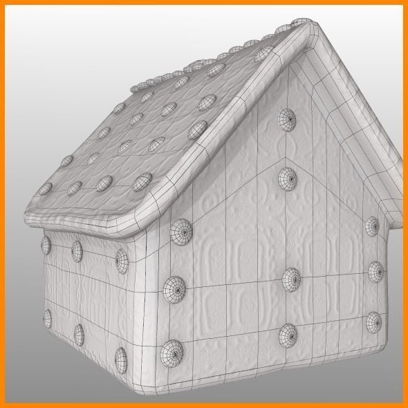Gingerbread House 3D model_23