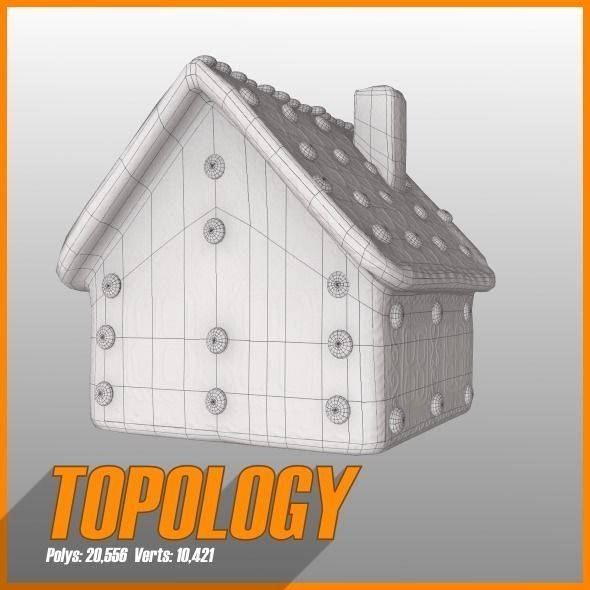 Gingerbread House 3D model_21
