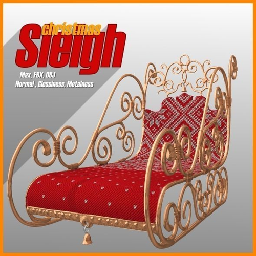 Sleigh ornate chair with cushion