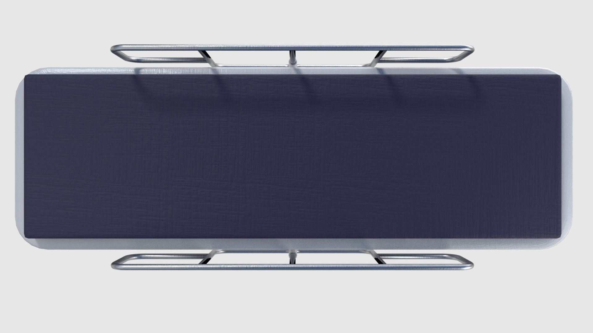 Gurney hospital bed on wheels Low-poly 3D model_3