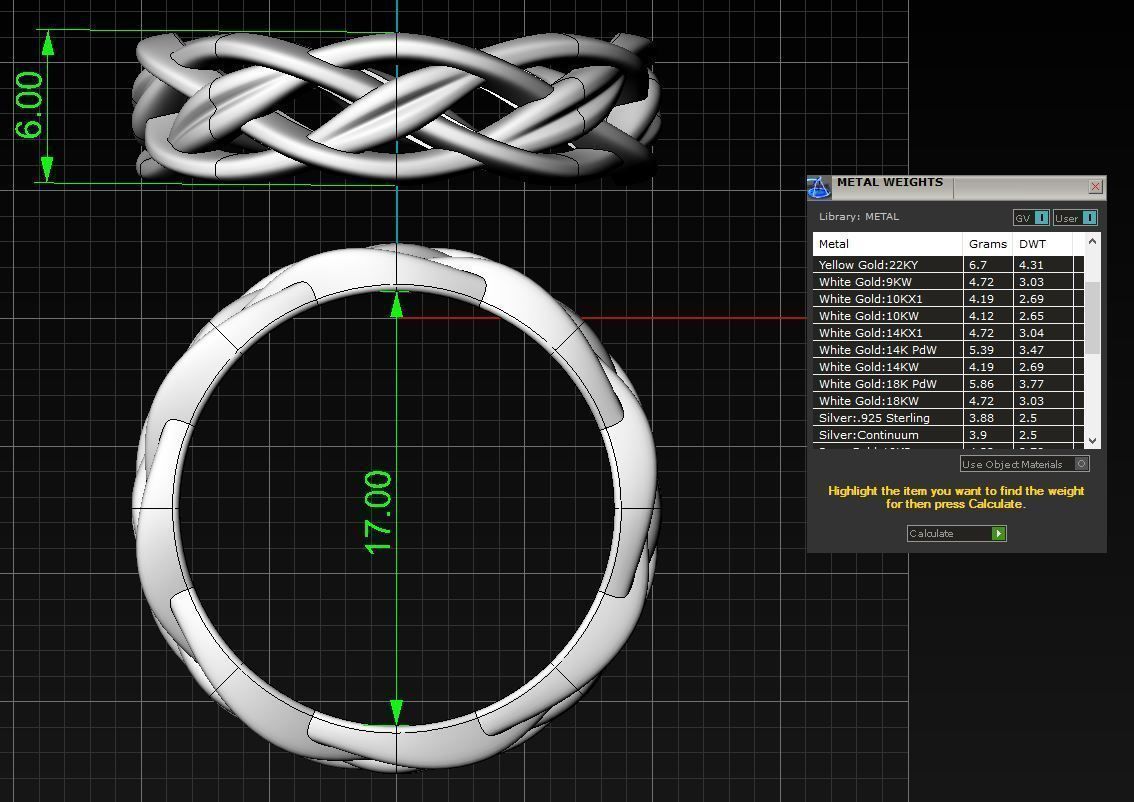 Celtic ornament band Braided ring  Gold pattern ring stl  3D print model_4