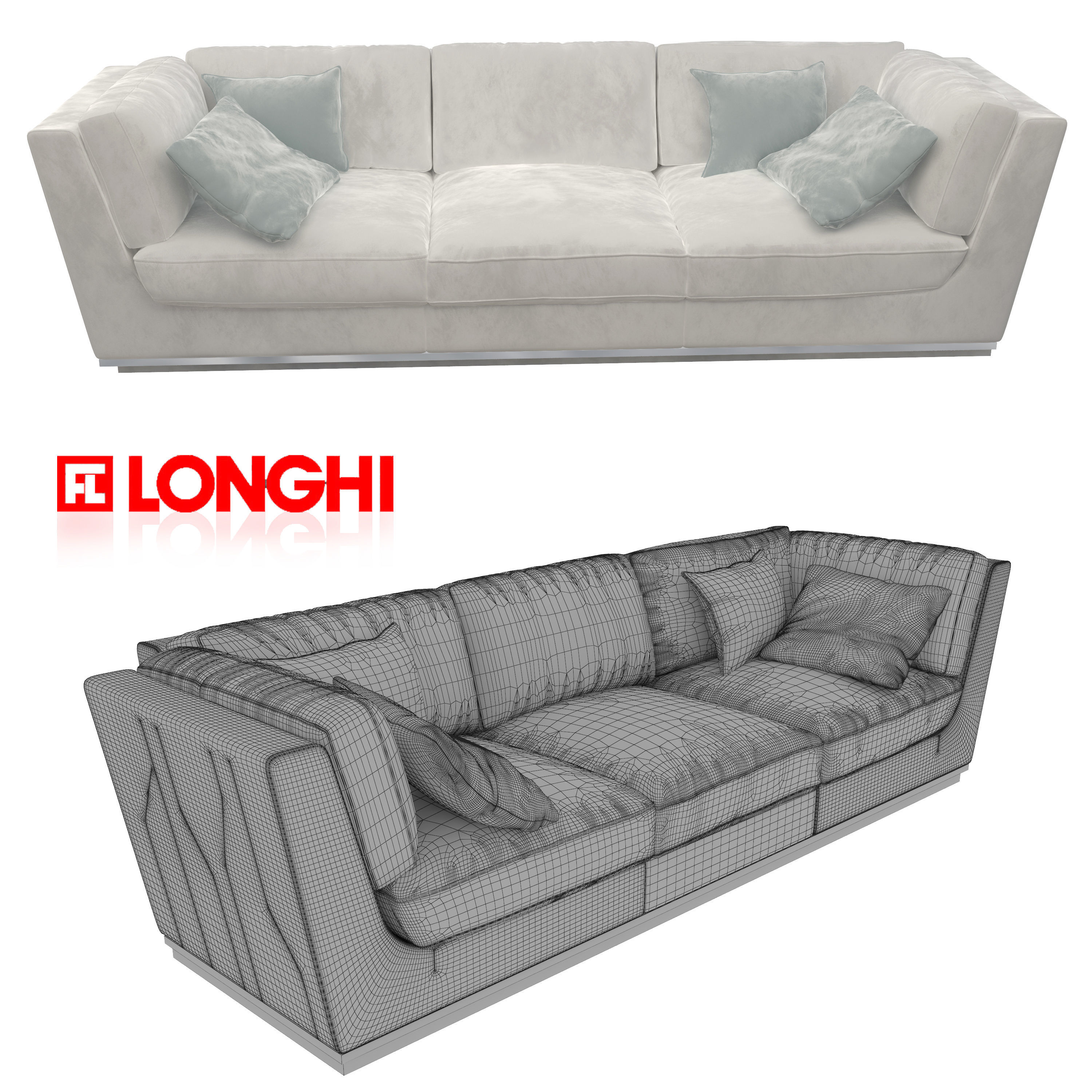 longhi sofa 3D model_2