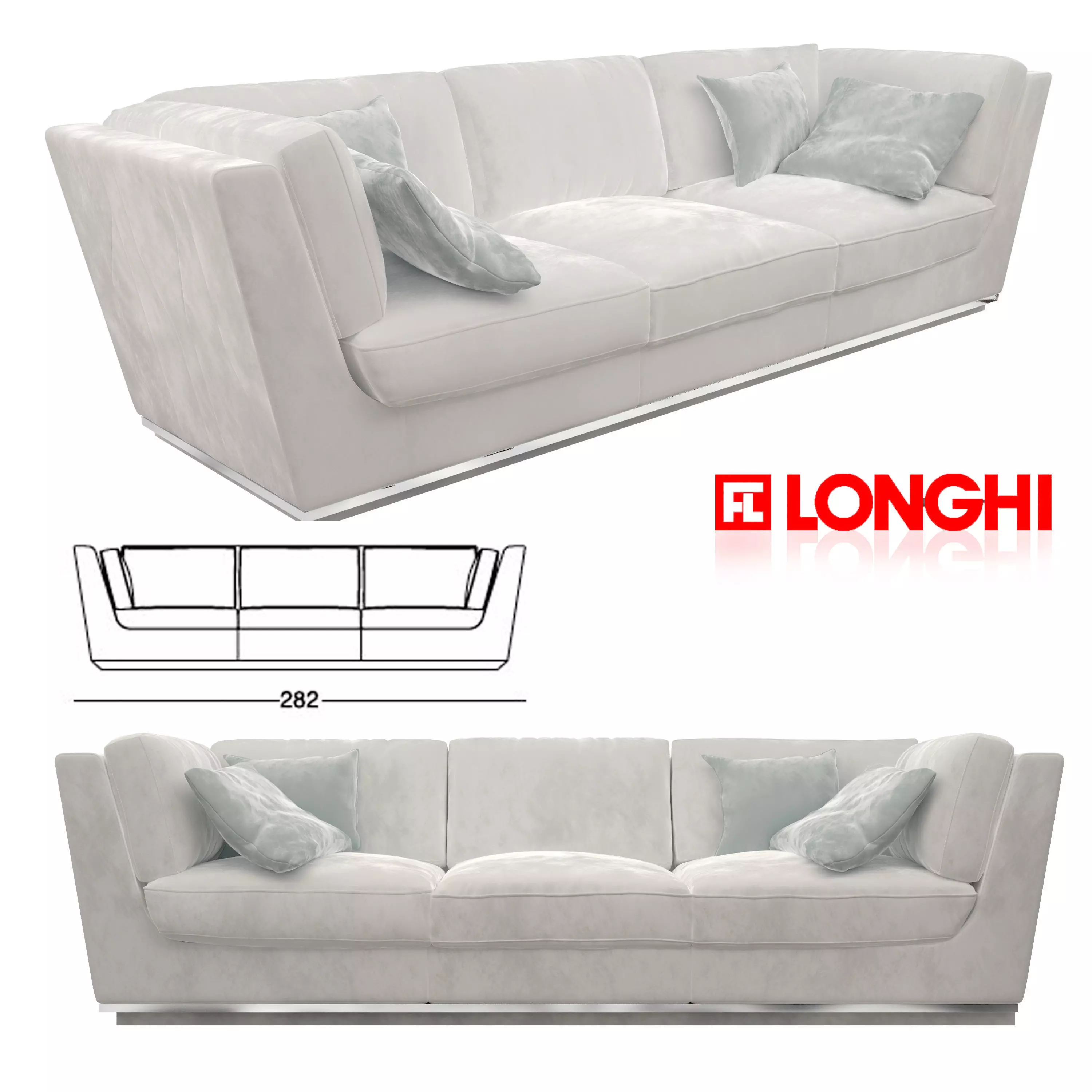 longhi sofa 3D model_0