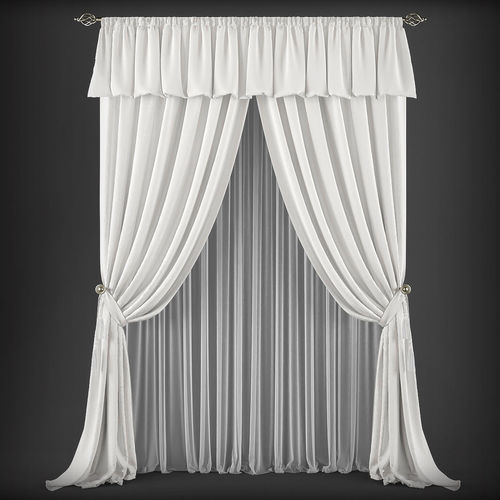 Curtain 3D model 228 Low-poly 3D model