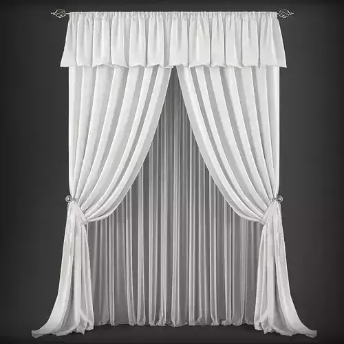 Curtain 3D model 228 Low-poly 3D model