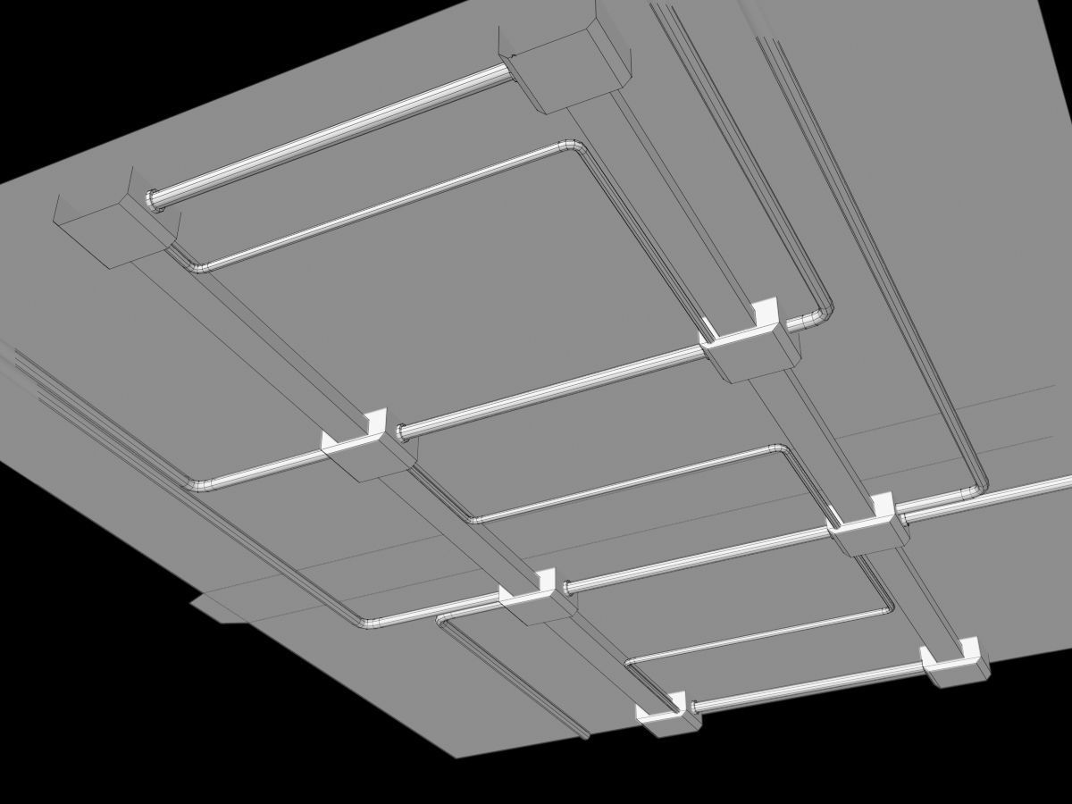 Low-Poly Sci-Fi Control Room Low-poly 3D model_26