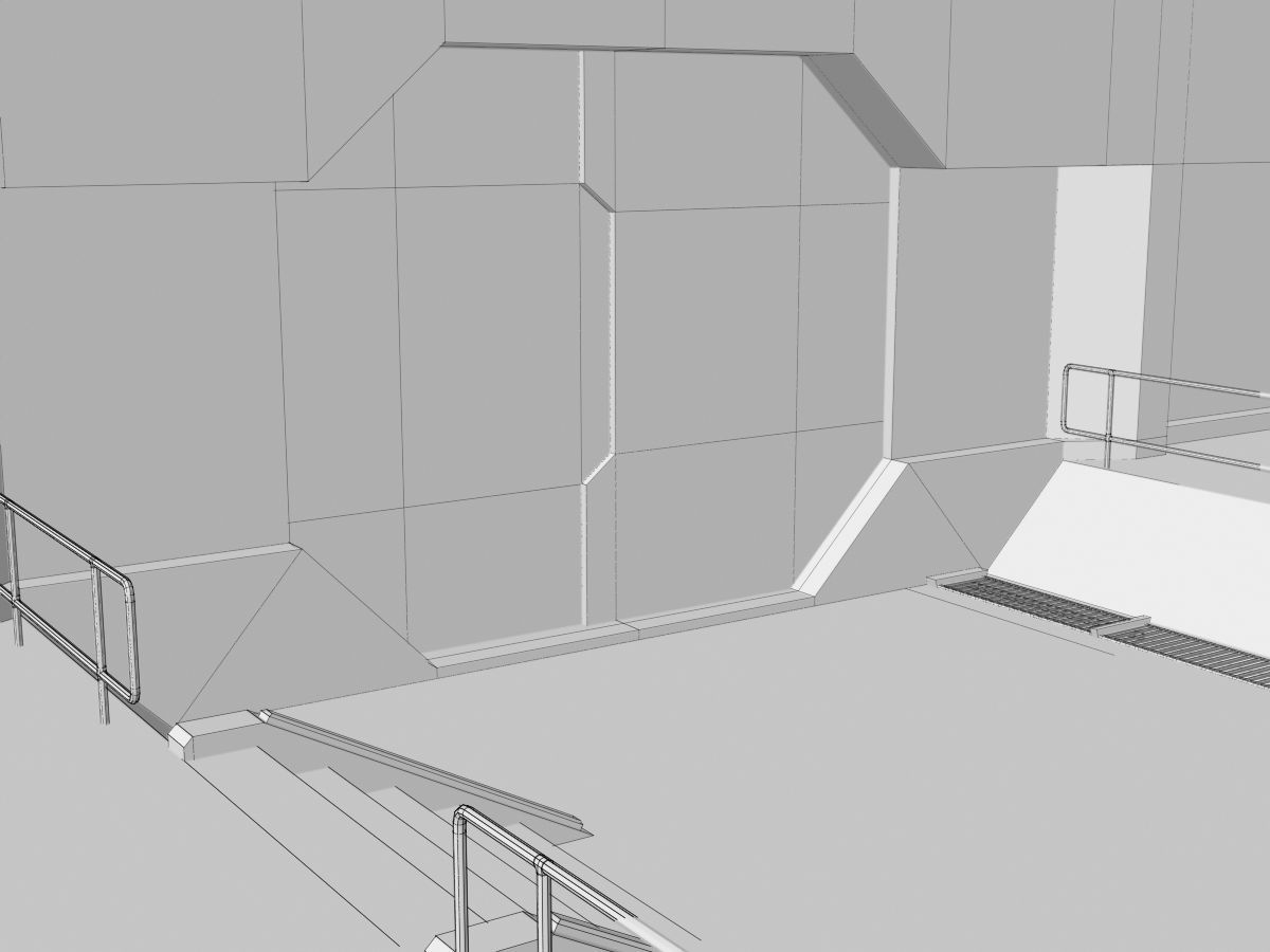 Low-Poly Sci-Fi Control Room Low-poly 3D model_24