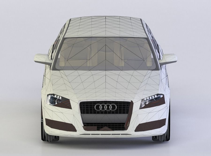 AUDI A3 SET 3D MODEL Low-poly 3D model
