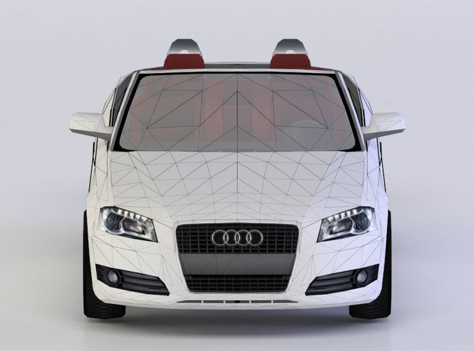 AUDI A3 CABRIOLET 3D MODEL Low-poly 3D model