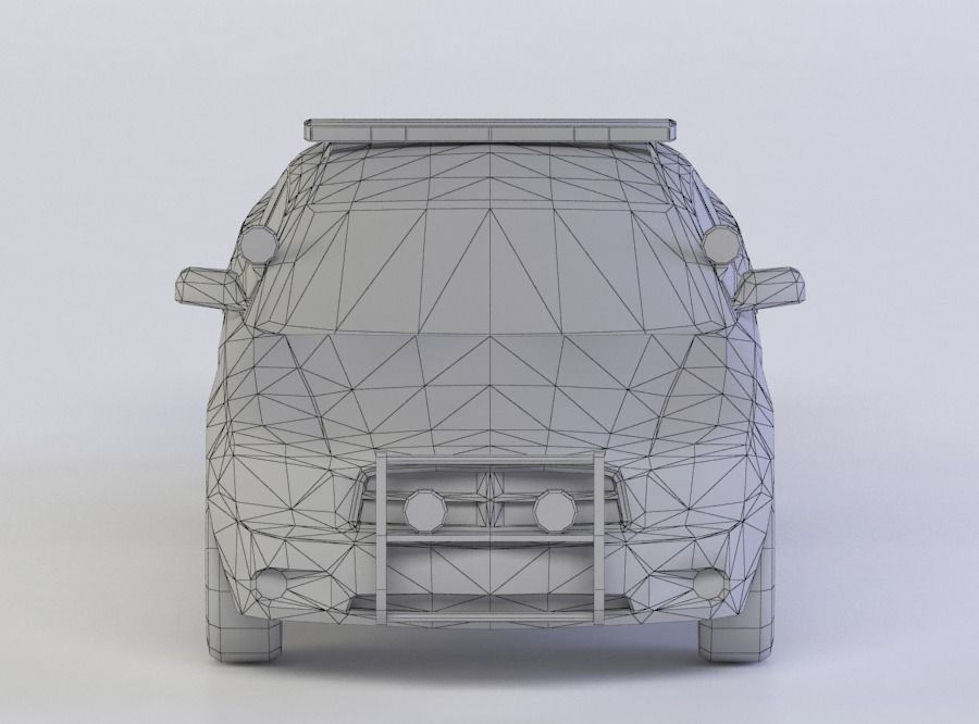 DODGE CHARGER POLICE 3D MODEL Low-poly 3D model_3