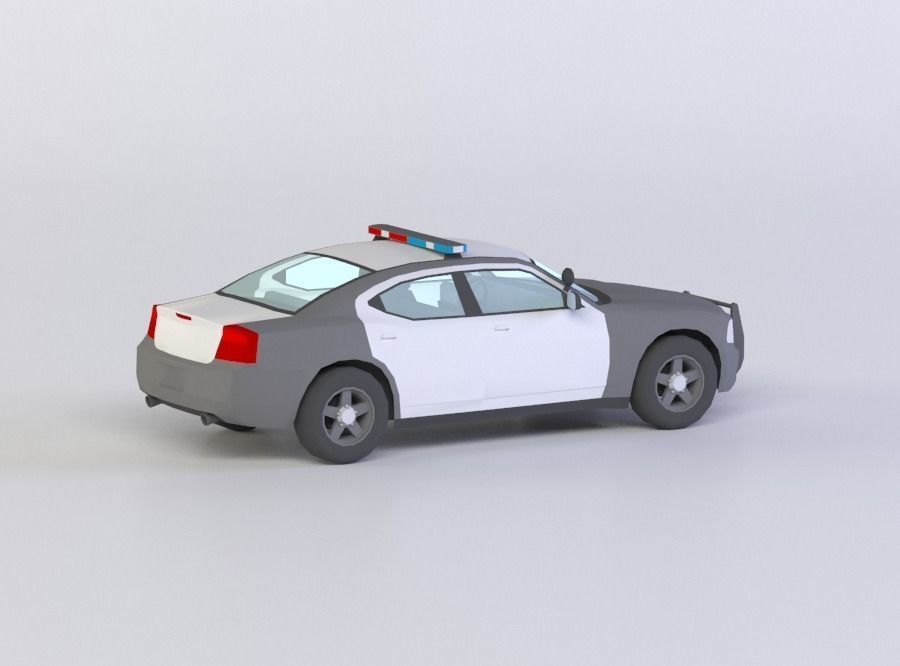 DODGE CHARGER POLICE 3D MODEL Low-poly 3D model_2