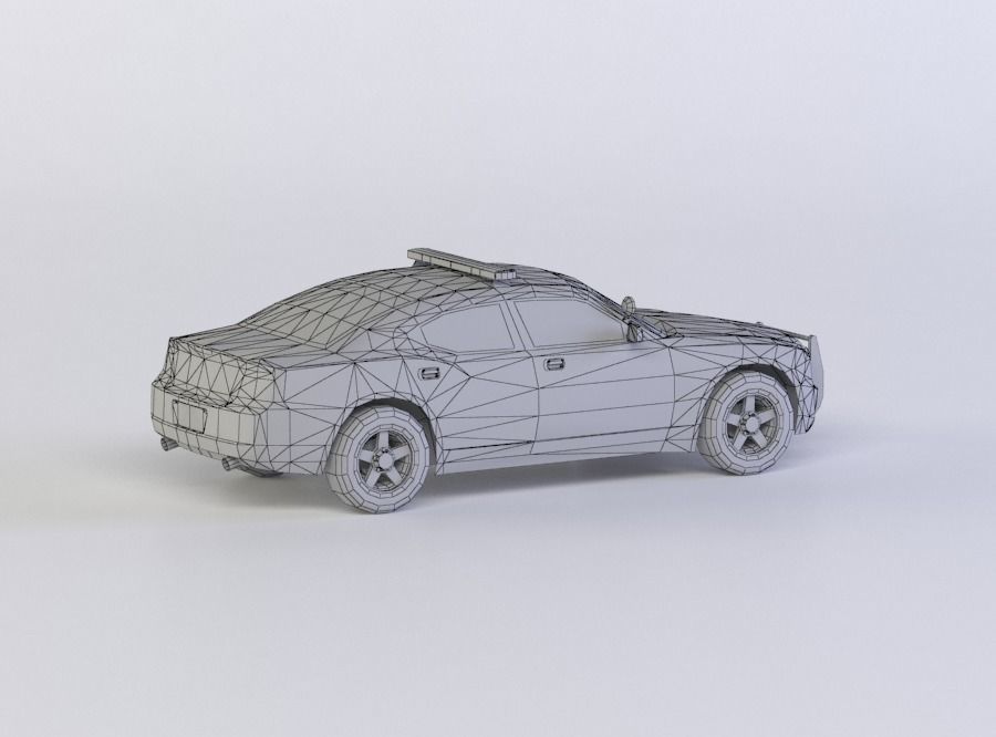 DODGE CHARGER POLICE 3D MODEL Low-poly 3D model_5