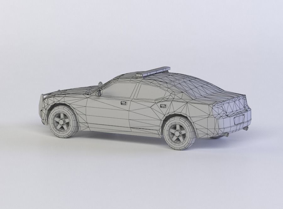 DODGE CHARGER POLICE 3D MODEL Low-poly 3D model_4