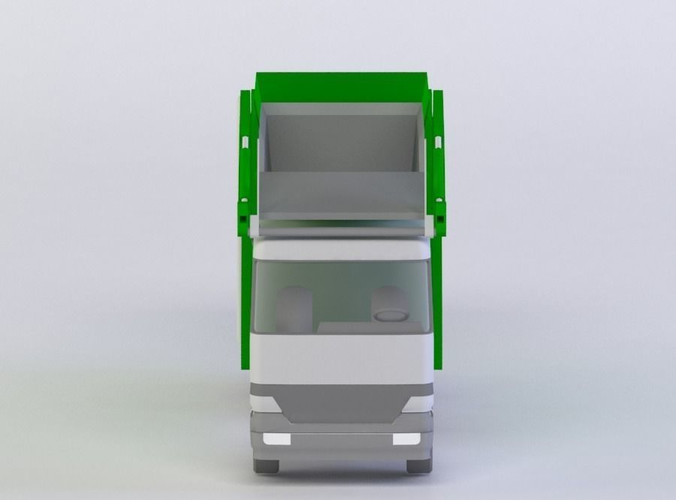 GARBAGE TRUCK 3D MODEL Low-poly 3D model GARBAGE TRUCK 3D MODEL Low-poly 3D model