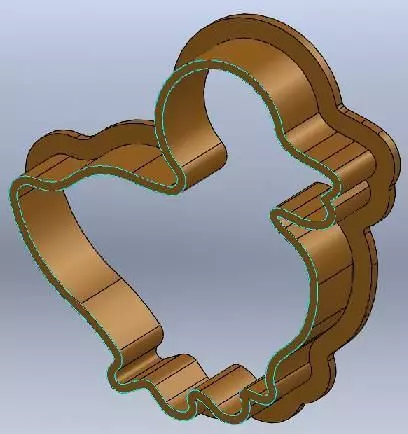 Little duck Ester cookie cutter 3D print model_0