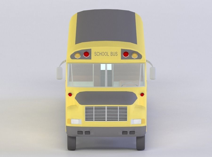 SCHOOL BUS 3D MODEL Low-poly 3D model
