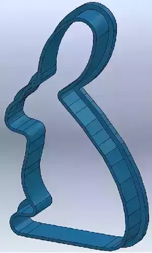 Rabit Dad Ester cookie cutter 3D print model