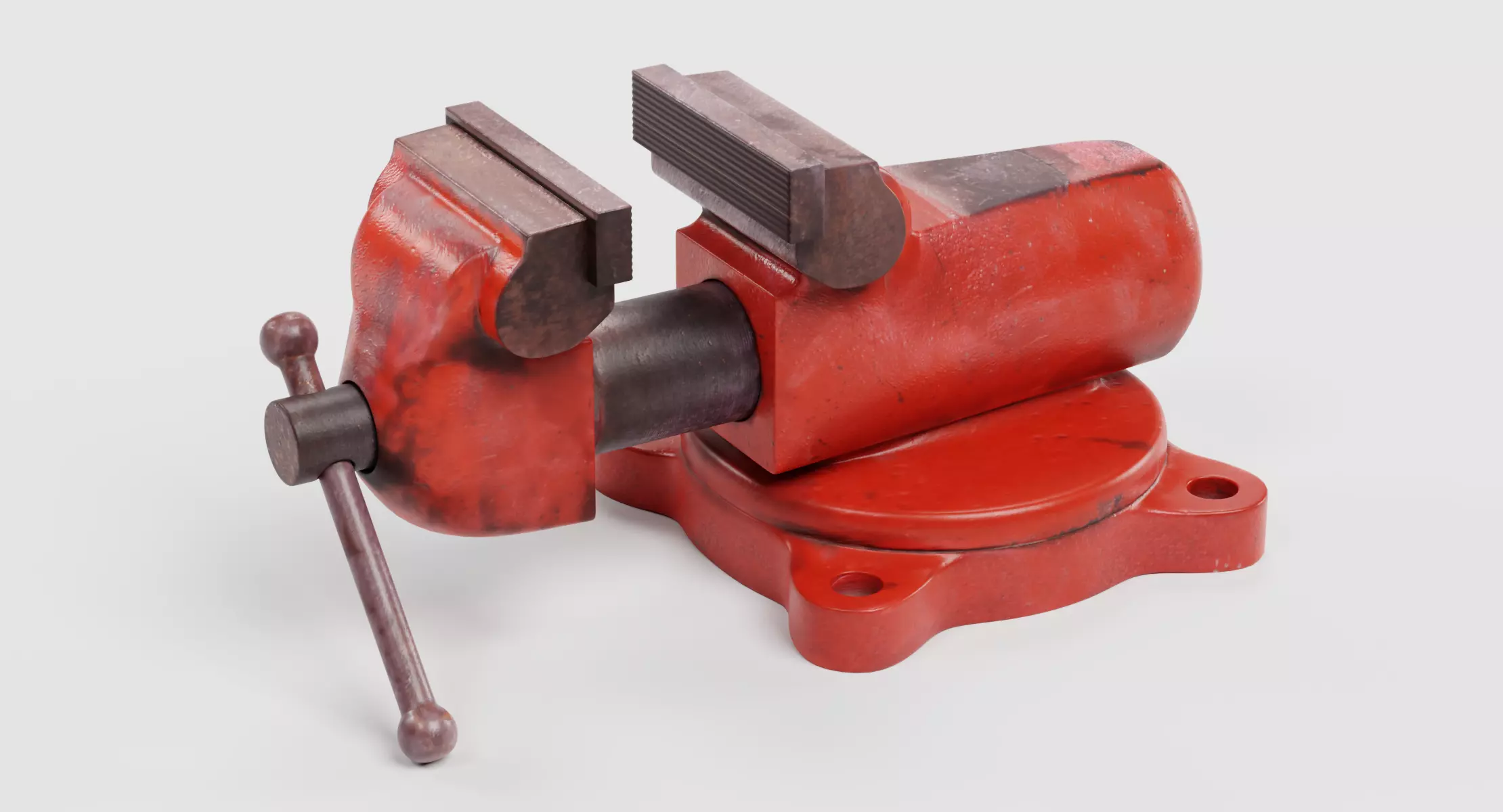 Vice - Worn Bench Clamp Workshop Tool 3D model