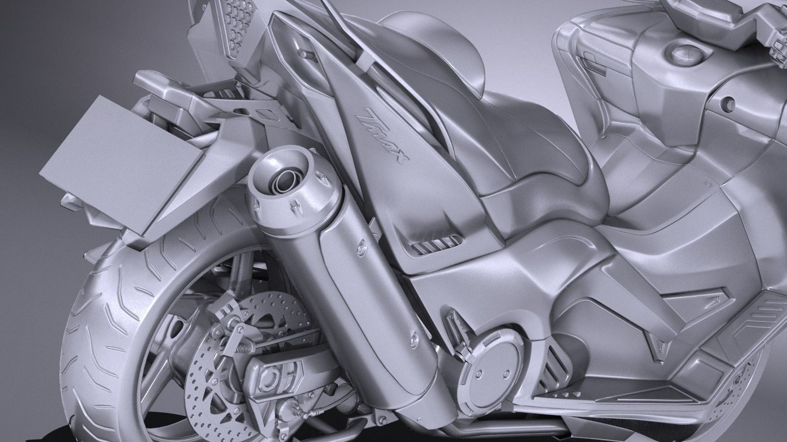 Yamaha TMAX 2017 3D model_10