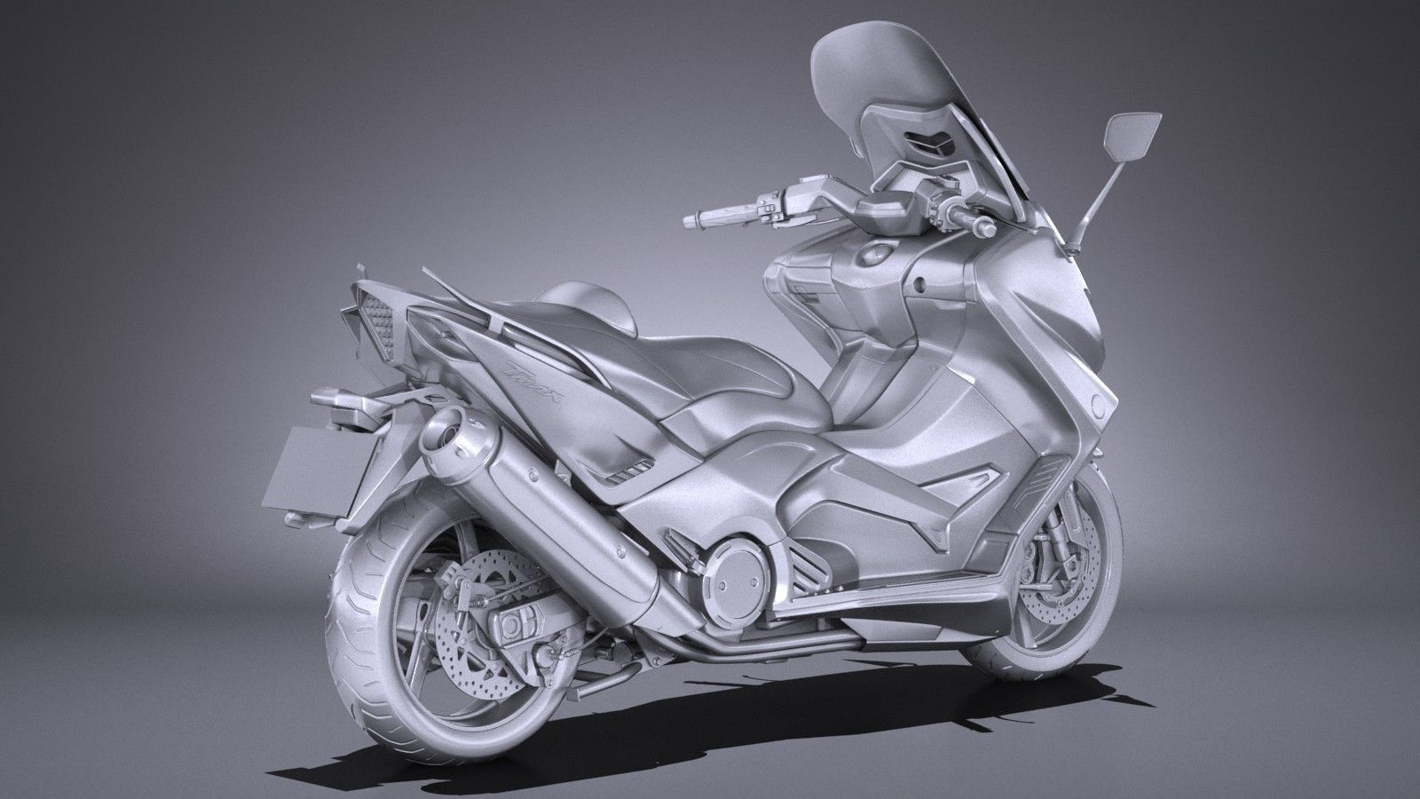 Yamaha TMAX 2017 3D model_11