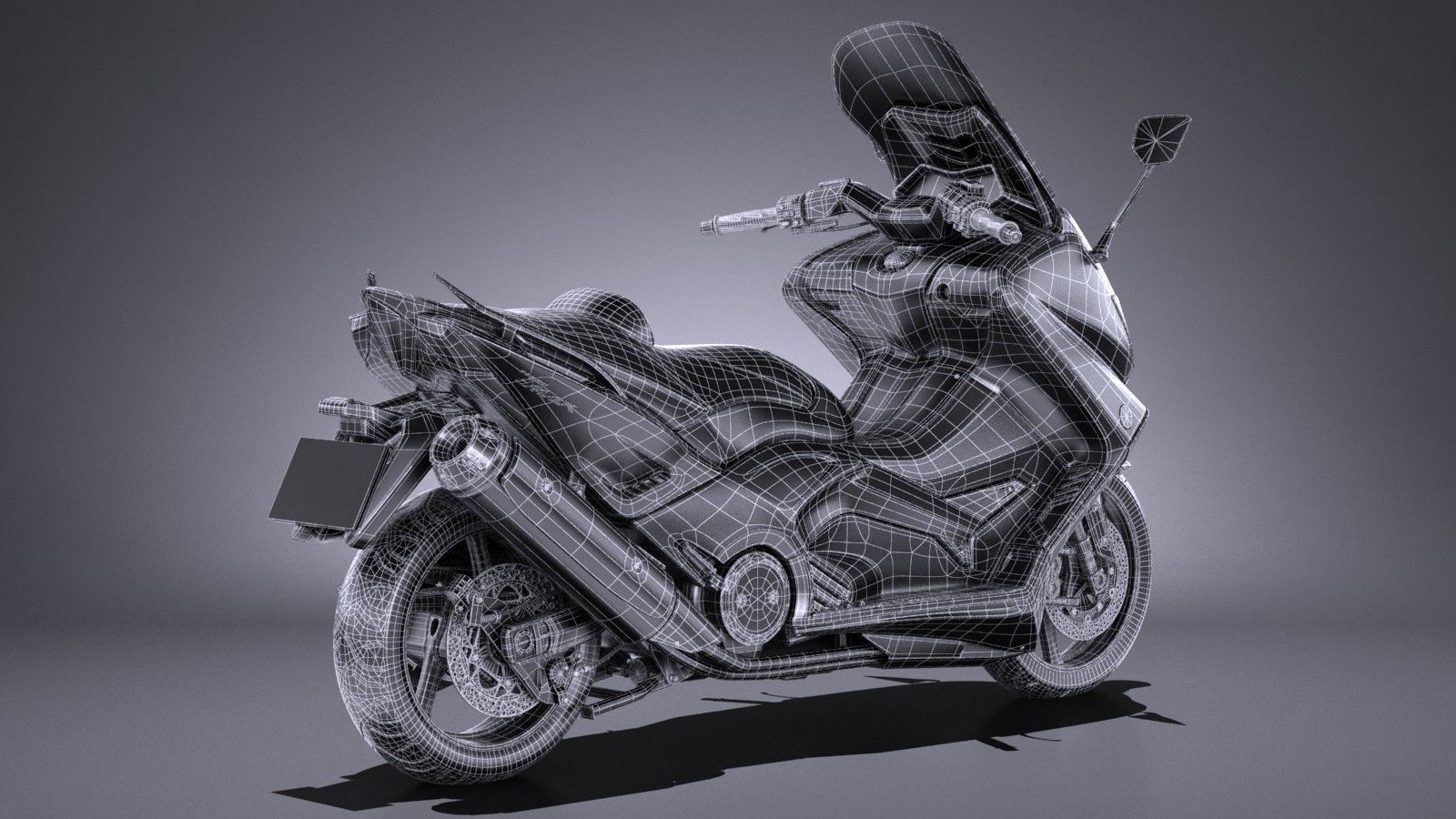 Yamaha TMAX 2017 3D model_15