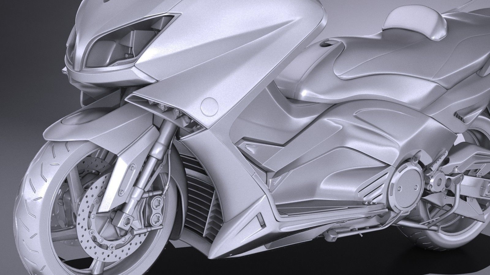 Yamaha TMAX 2017 3D model_9