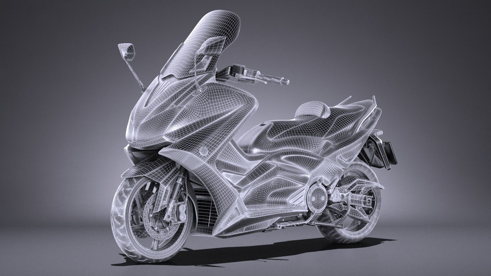 Yamaha TMAX 2017 3D model_12