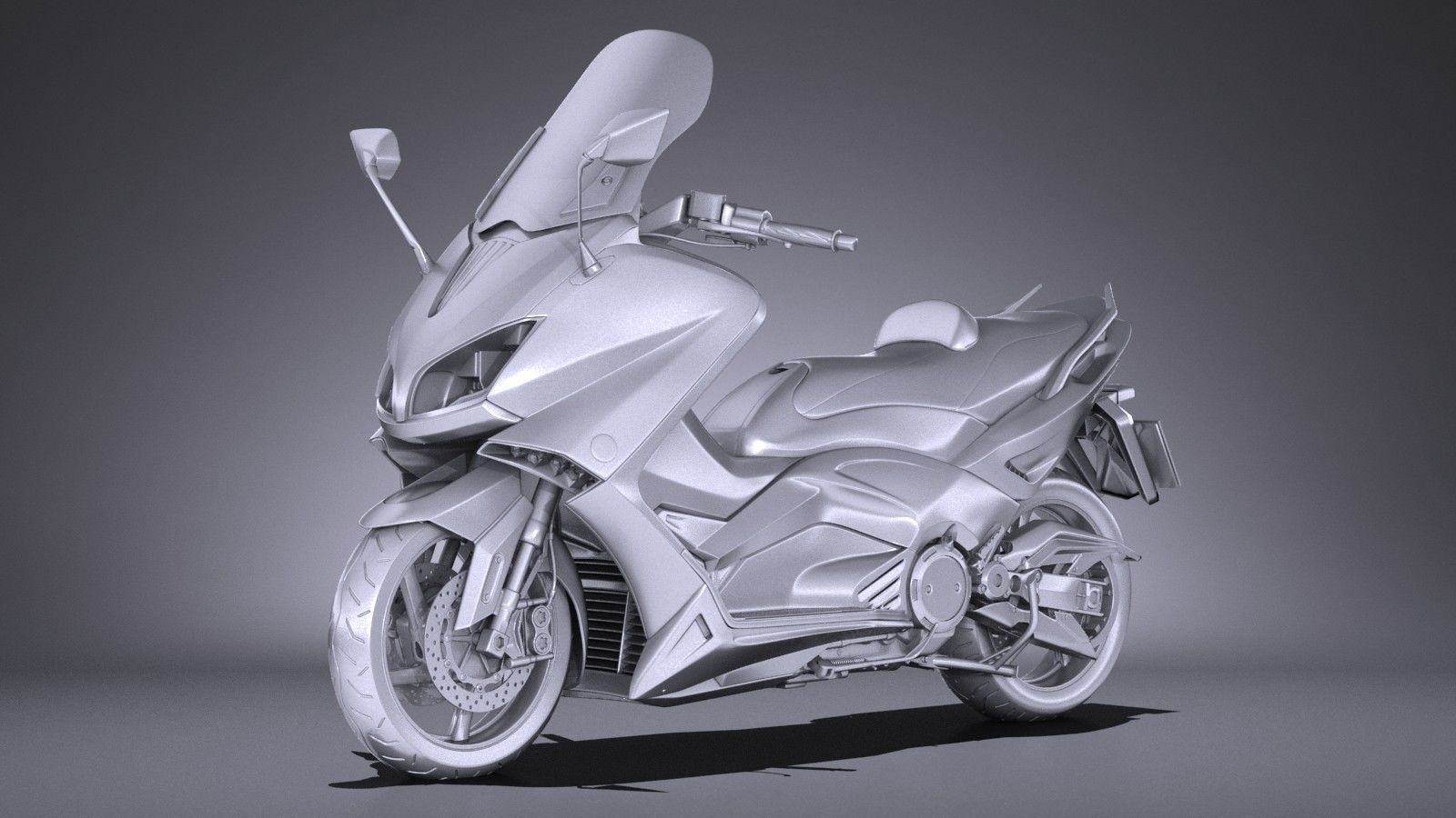 Yamaha TMAX 2017 3D model_8